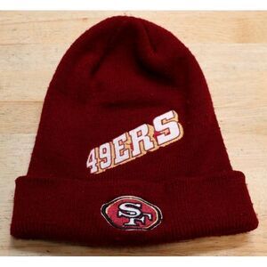 Vintage Sports Specialties San Francisco 49ers Red Beanie Rare Super Bowl VTG‎